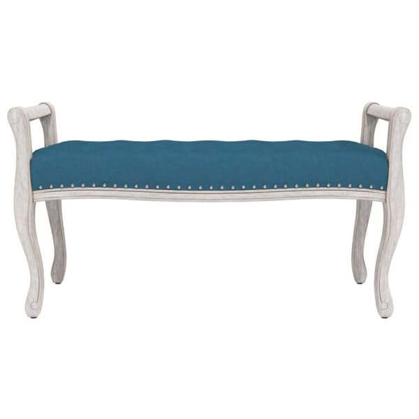 vidaXL Bänk blå 110x45x60 cm sammet