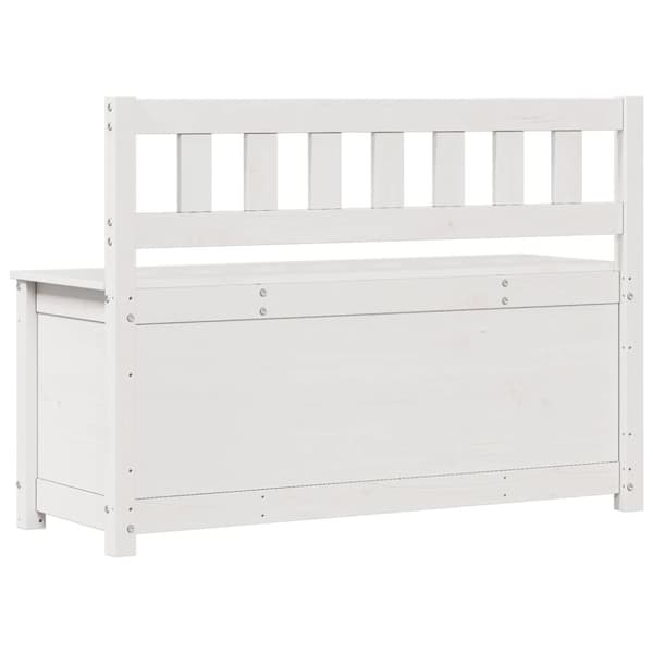vidaXL Benk hvit 110x41x76,5 cm heltre furu