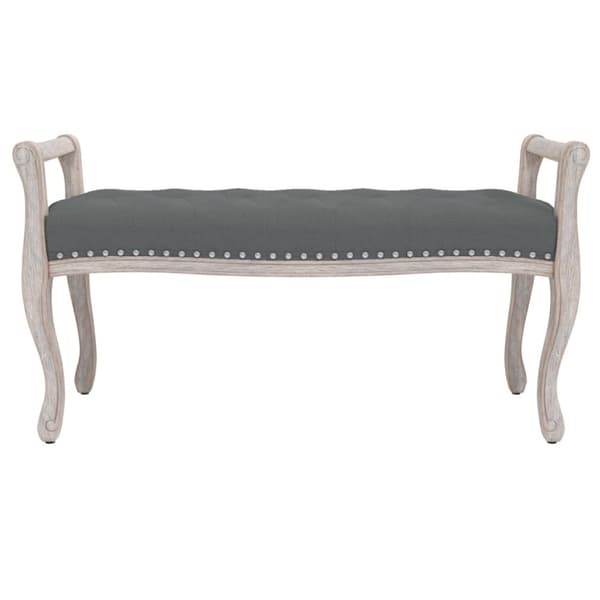 vidaXL Bänk mörkgrå 110x45x60 cm tyg