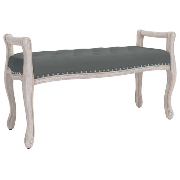 vidaXL Bänk mörkgrå 110x45x60 cm tyg