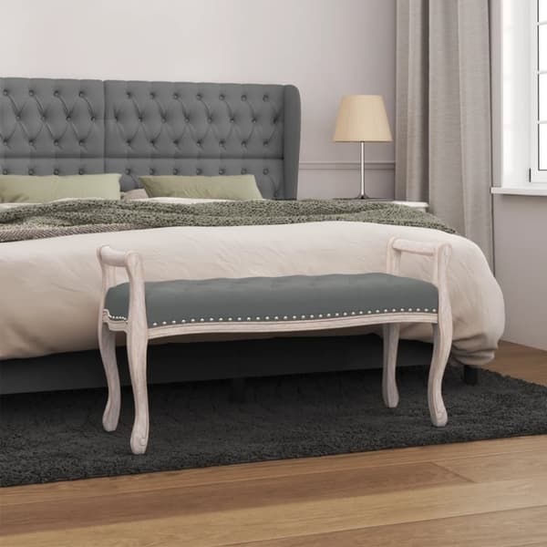 vidaXL Bänk mörkgrå 110x45x60 cm tyg