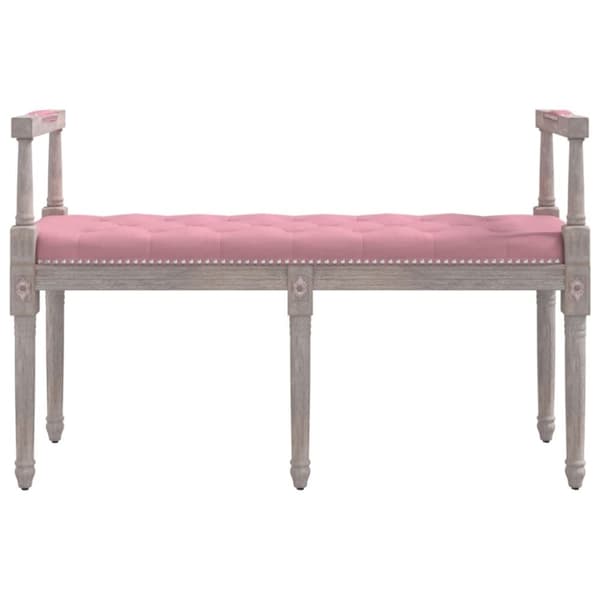 vidaXL Bänk rosa 110x40x70 cm sammet
