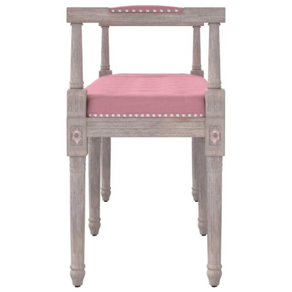 vidaXL Bänk rosa 110x40x70 cm sammet