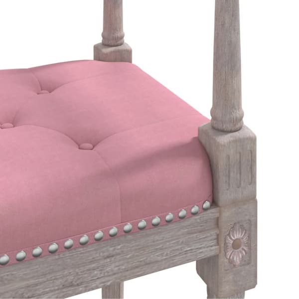 vidaXL Bänk rosa 110x40x70 cm sammet