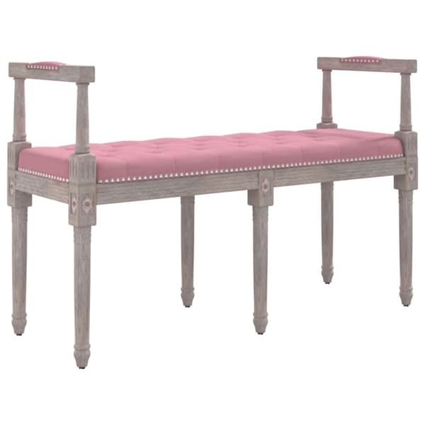 vidaXL Bänk rosa 110x40x70 cm sammet