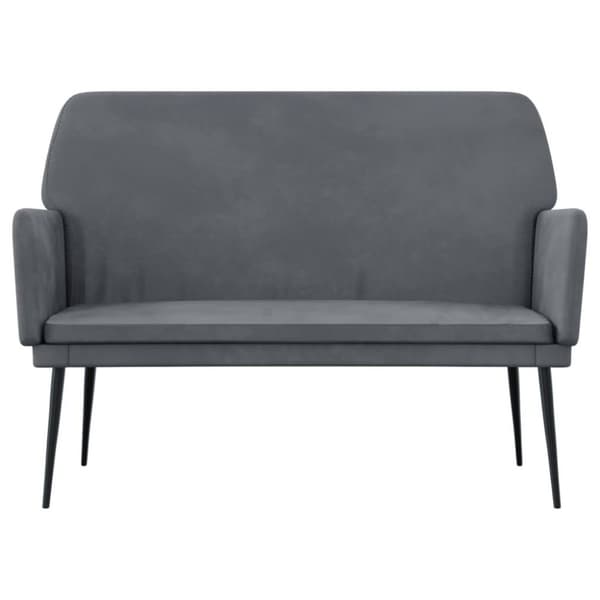 vidaXL Bänk mörkgrå 108x79x79 cm sammet