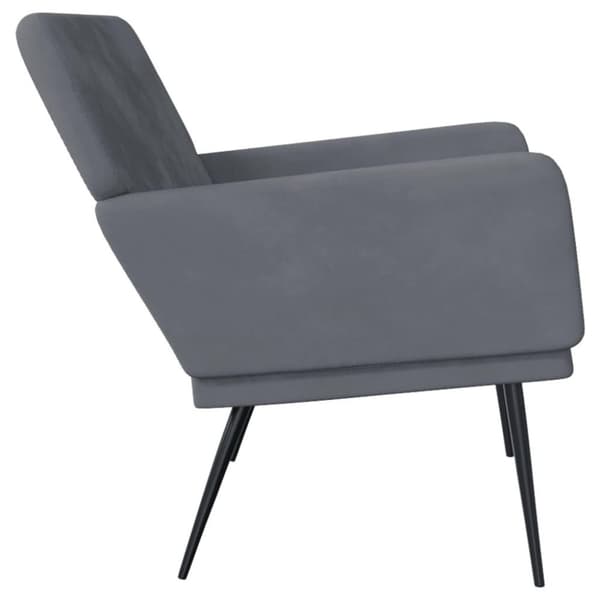vidaXL Bänk mörkgrå 108x79x79 cm sammet