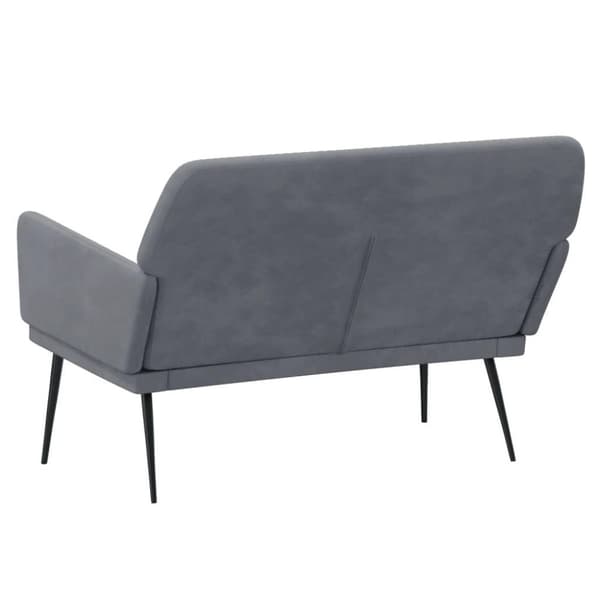 vidaXL Bänk mörkgrå 108x79x79 cm sammet