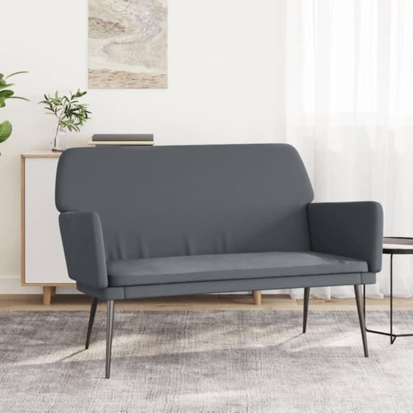 vidaXL Bänk mörkgrå 108x79x79 cm sammet