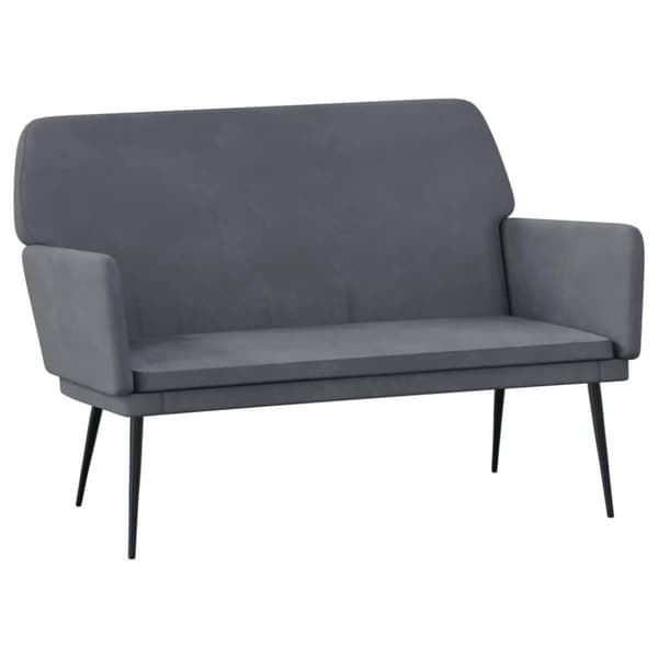 vidaXL Bänk mörkgrå 108x79x79 cm sammet