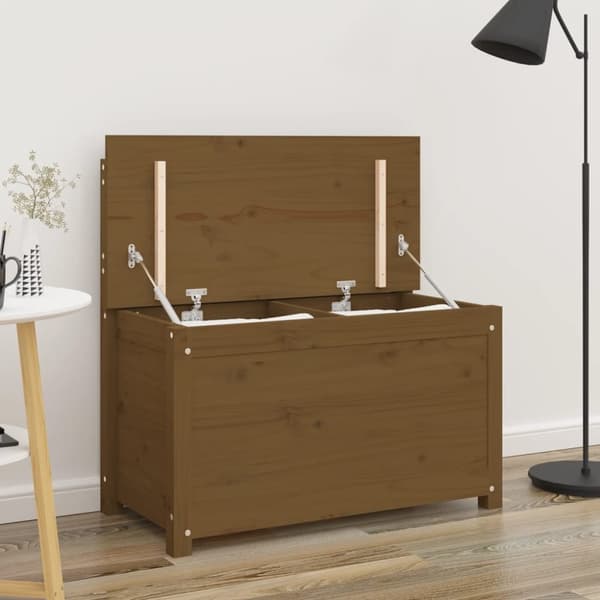 vidaXL Penkki hunajanruskea 80x41x77 cm täysi mänty