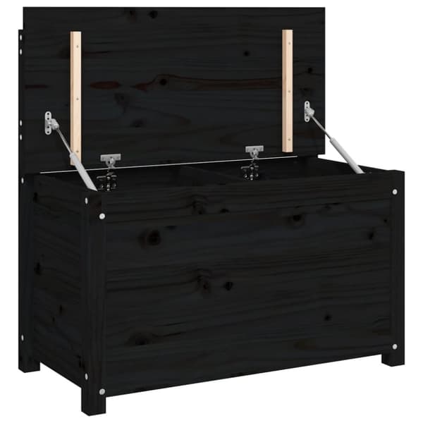 vidaXL bænk 80x41x77 cm massivt fyrretræ sort