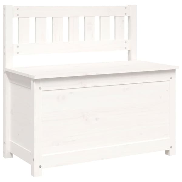 vidaXL Bänk vit 80x41x77 cm massiv furu