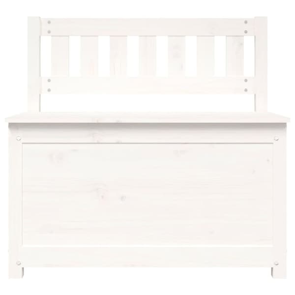 vidaXL Bänk vit 80x41x77 cm massiv furu
