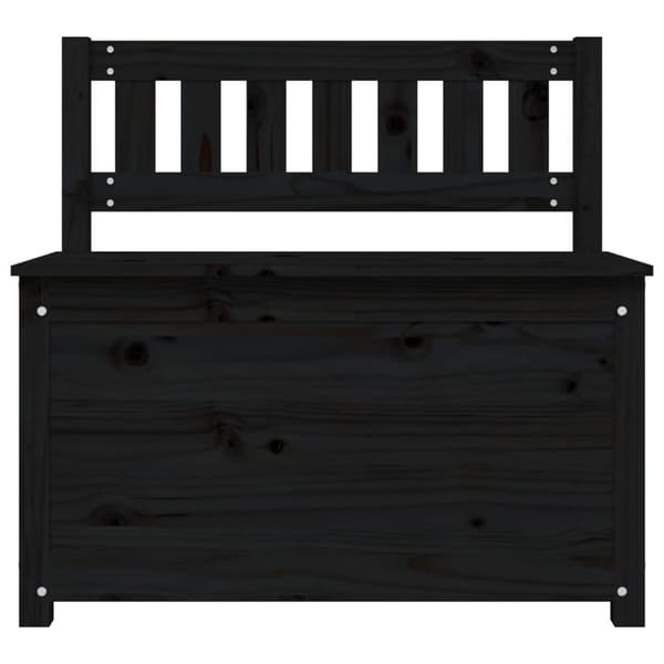vidaXL Bänk svart 80x41x77 cm massiv furu