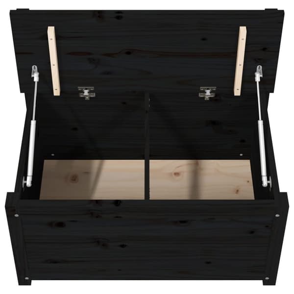 vidaXL Bänk svart 80x41x77 cm massiv furu