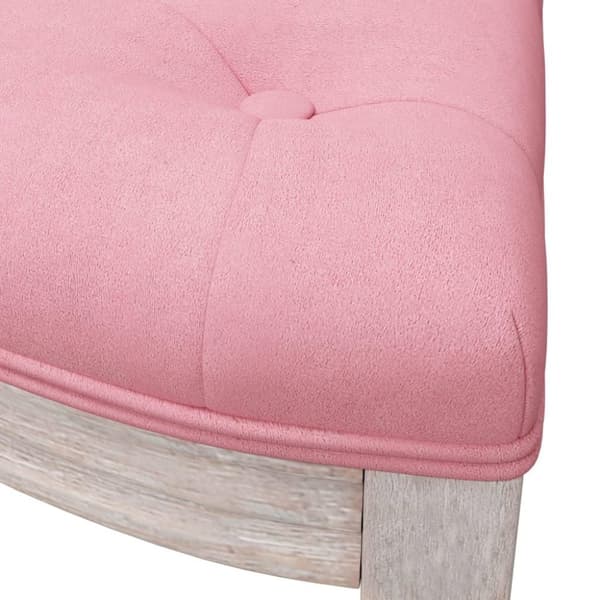 vidaXL bænk 110,5x45x49 cm velour lyserød
