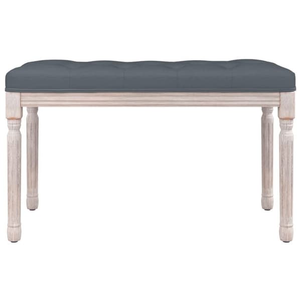 vidaXL bænk 80x40x49 cm velour mørkegrå