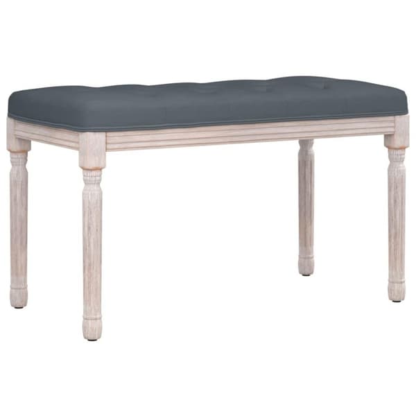 vidaXL bænk 80x40x49 cm velour mørkegrå