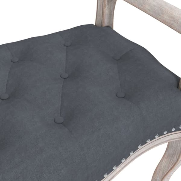vidaXL bænk 80x45x60 cm fløjl mørkegrå