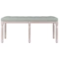 Miniatyrbillede 3 af 9: vidaXL bænk 110x40x49 cm velour lysegrå