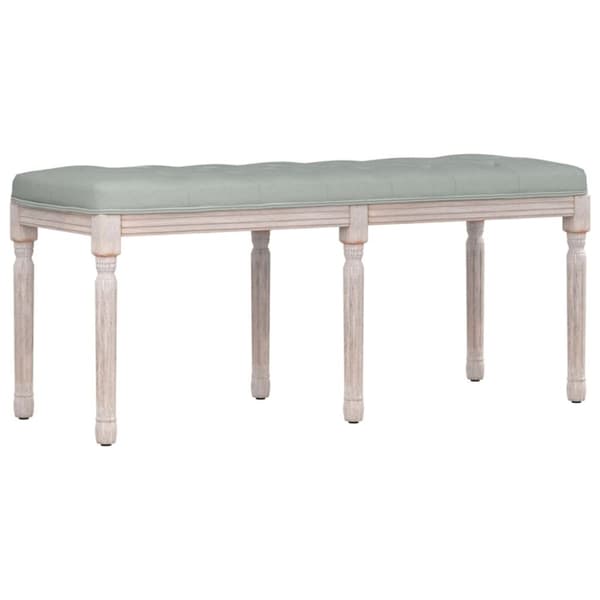 vidaXL bænk 110x40x49 cm velour lysegrå