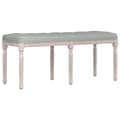Miniatyrbillede 2 af 9: vidaXL bænk 110x40x49 cm velour lysegrå