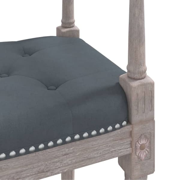 vidaXL bænk 110x40x70 cm velour mørkegrå