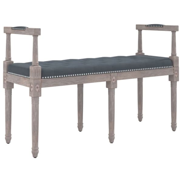 vidaXL bænk 110x40x70 cm velour mørkegrå