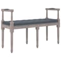 Miniatyrbillede 2 af 9: vidaXL bænk 110x40x70 cm velour mørkegrå