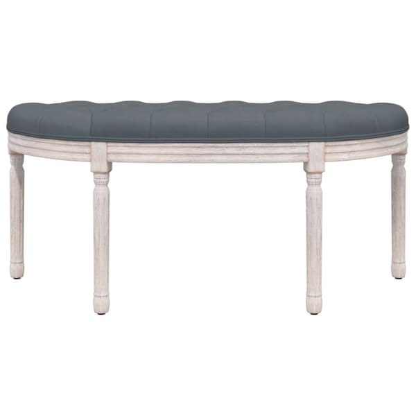 vidaXL bænk 110,5x45x49 cm velour mørkegrå