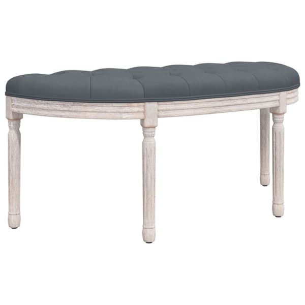 vidaXL bænk 110,5x45x49 cm velour mørkegrå