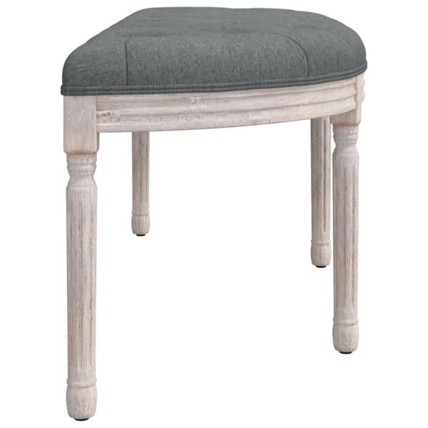 vidaXL bænk 110,5x45x49 cm stof mørkegrå