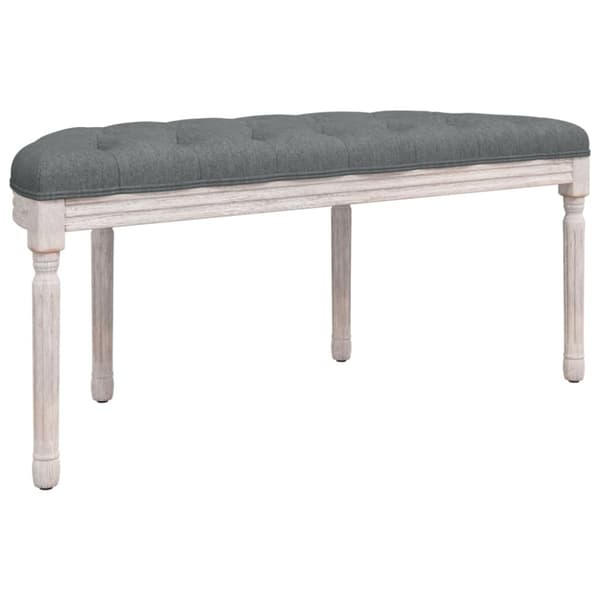 vidaXL bænk 110,5x45x49 cm stof mørkegrå