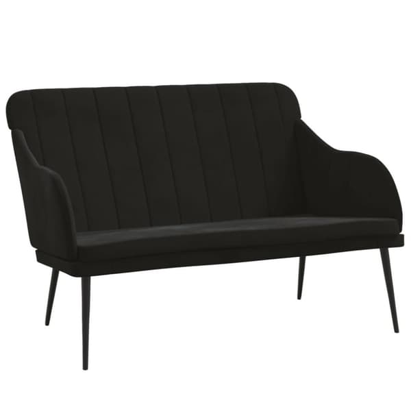 vidaXL bænk 110x76x80 cm velour sort