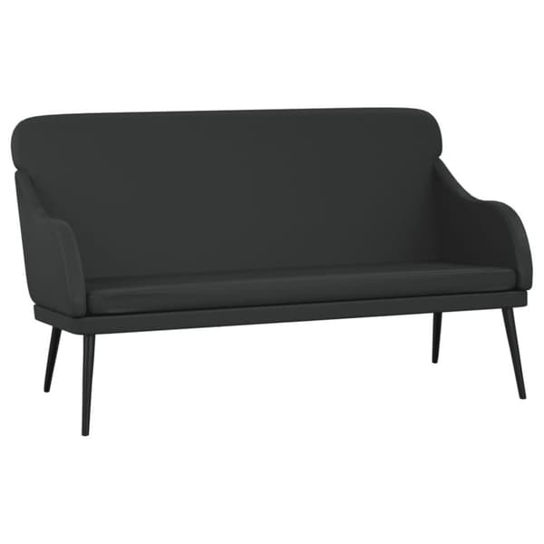vidaXL bænk 110x76x80 cm kunstlæder sort
