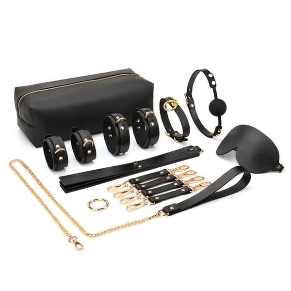 BDSM Bondage Kit, Äkta Läder, Par Sexleksaker