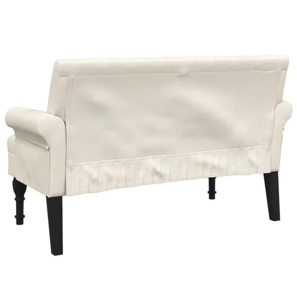 vidaXL Bänk med ryggstöd 120x62x75,5 cm linne