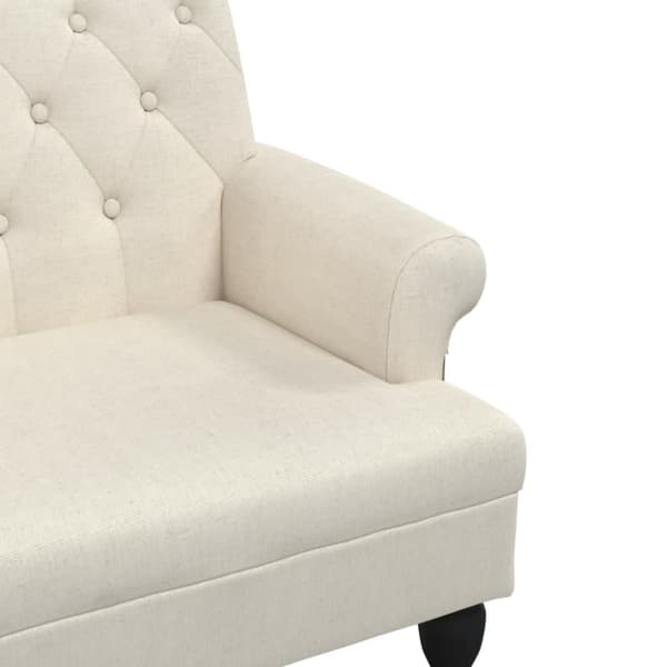 vidaXL Bänk med ryggstöd 120x62x75,5 cm linne