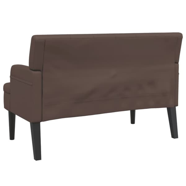 vidaXL bænk med ryglæn 112x65,5x75 cm kunstlæder brun