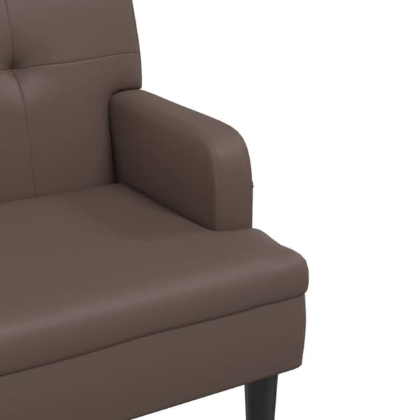 vidaXL bænk med ryglæn 112x65,5x75 cm kunstlæder brun