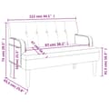 Miniatyrbillede 7 af 8: vidaXL bænk med ryglæn 112x65,5x75 cm kunstlæder brun
