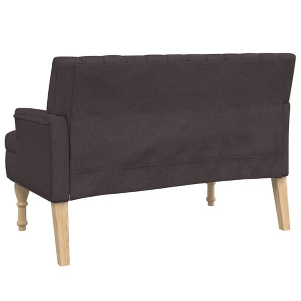 vidaXL Bänk med dynor mörkbrunt 113x64,5x75,5 cm tyg