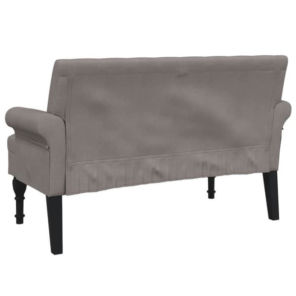 vidaXL Bänk med ryggstöd taupe 120x62x75,5 cm blå