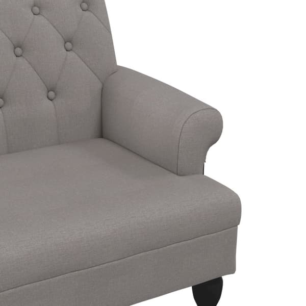 vidaXL Bänk med ryggstöd taupe 120x62x75,5 cm blå