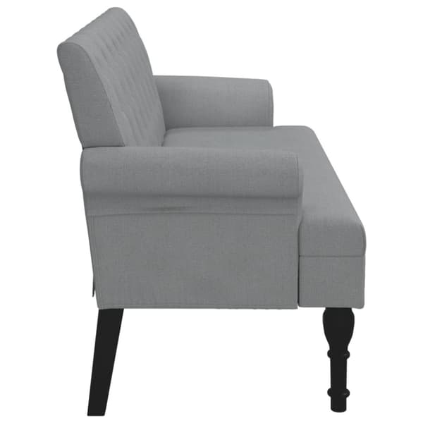 vidaXL bænk med ryglæn 120x62x75,5 cm stof lysegrå