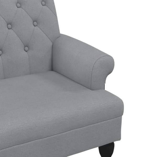 vidaXL bænk med ryglæn 120x62x75,5 cm stof lysegrå