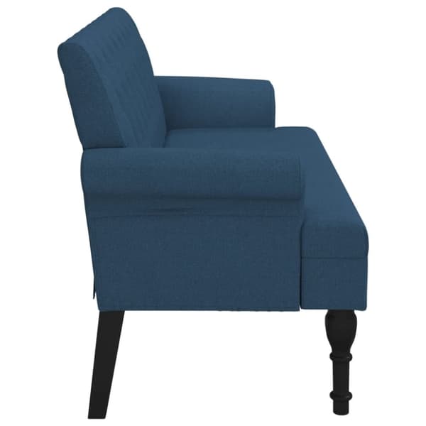 vidaXL Bänk med ryggstöd ljusgrå 120x62x75,5 cm blå