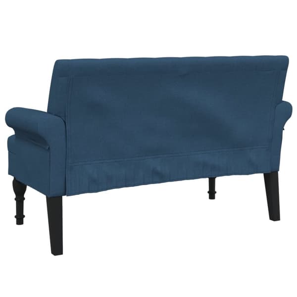 vidaXL Bänk med ryggstöd ljusgrå 120x62x75,5 cm blå