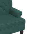 Miniatyrbillede 5 af 8: vidaXL bænk med ryglæn 119,5x64,5x75 cm velour mørkegrøn